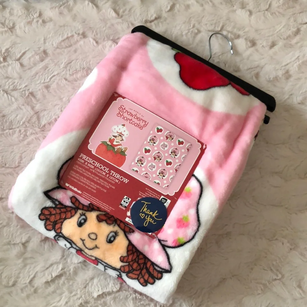 Strawberry Shortcake Pink PRESCHOOL Kids Throw Blanket